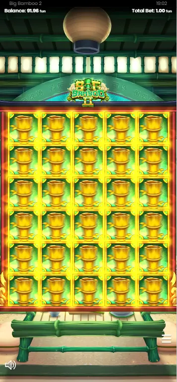 Golden Bamboo Feature with Instant Prize Multiplier and Collector on screen